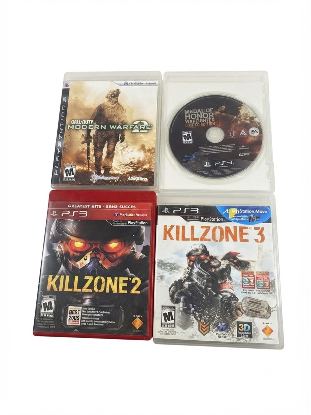 PS3 First-Person Shooter Game Lot - Call of Duty, Killzone, Medal of Honor